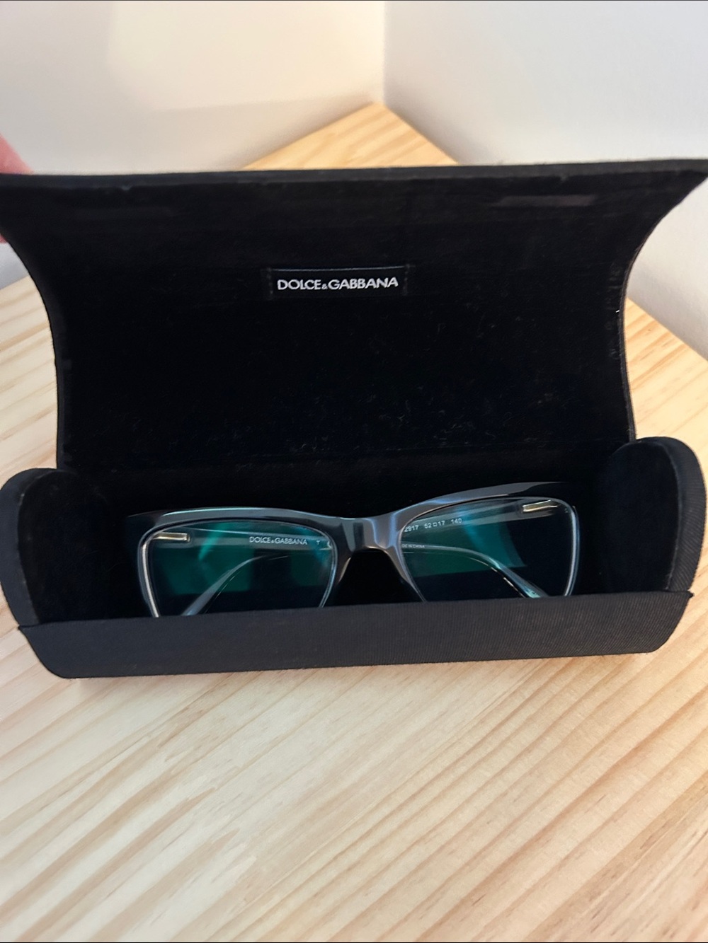 Dolce & Gabbana Black and Gold Women's Rectangular Optical Glasses - Picture 4 of 4